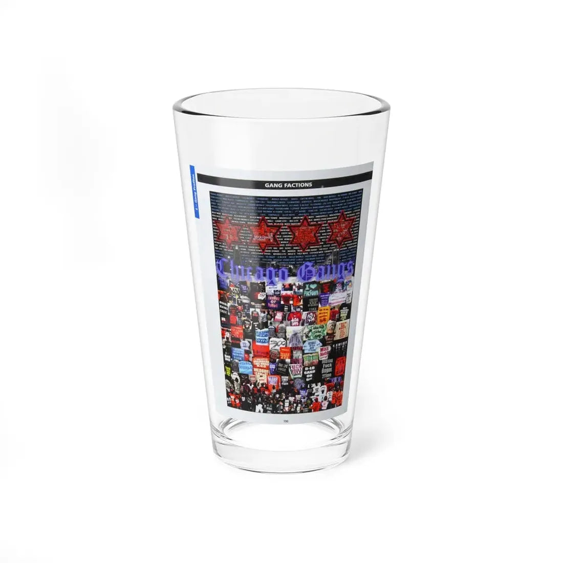 The Chicago Gang Book Page 190 - Gang Factions - Pint Glass 16oz 16oz - Go Mug Yourself