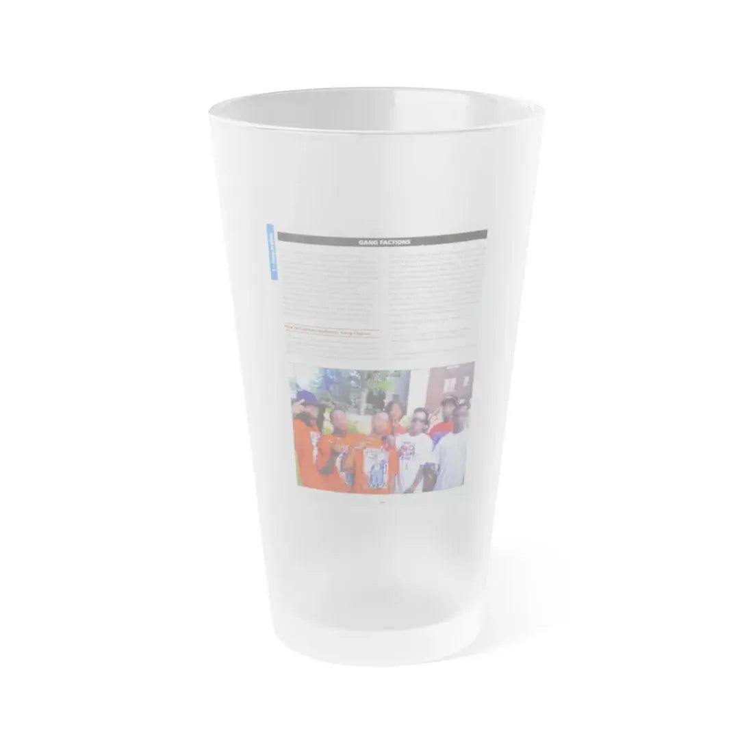 The Chicago Gang Book Page 194 - Gang Factions - Frosted Pint Glass 16oz 16oz Frosted - Go Mug Yourself