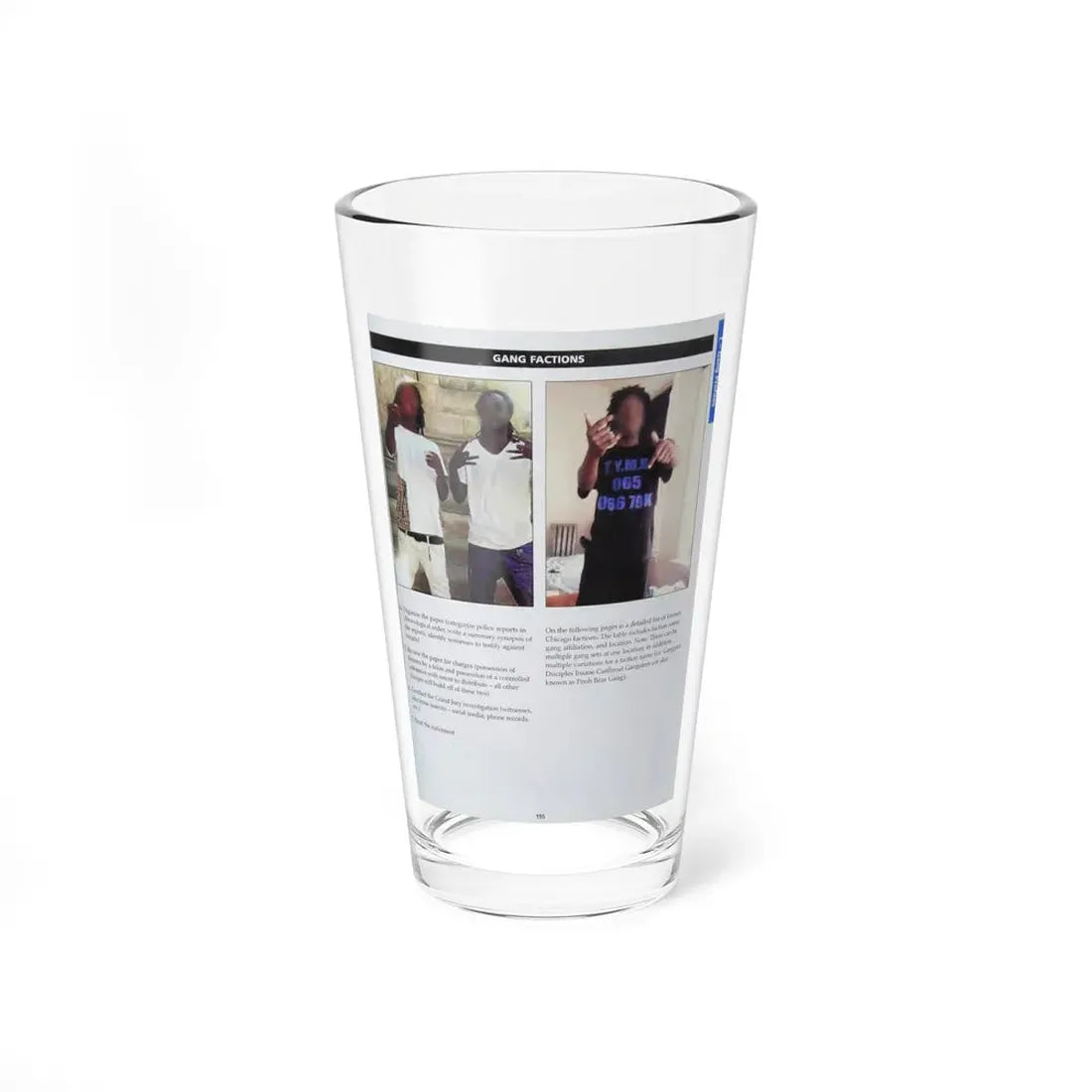 The Chicago Gang Book Page 195 - Gang Factions - Pint Glass 16oz 16oz - Go Mug Yourself