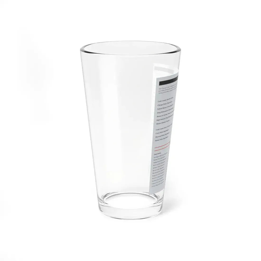 The Chicago Gang Book Page 2 - Pint Glass 16oz - Go Mug Yourself