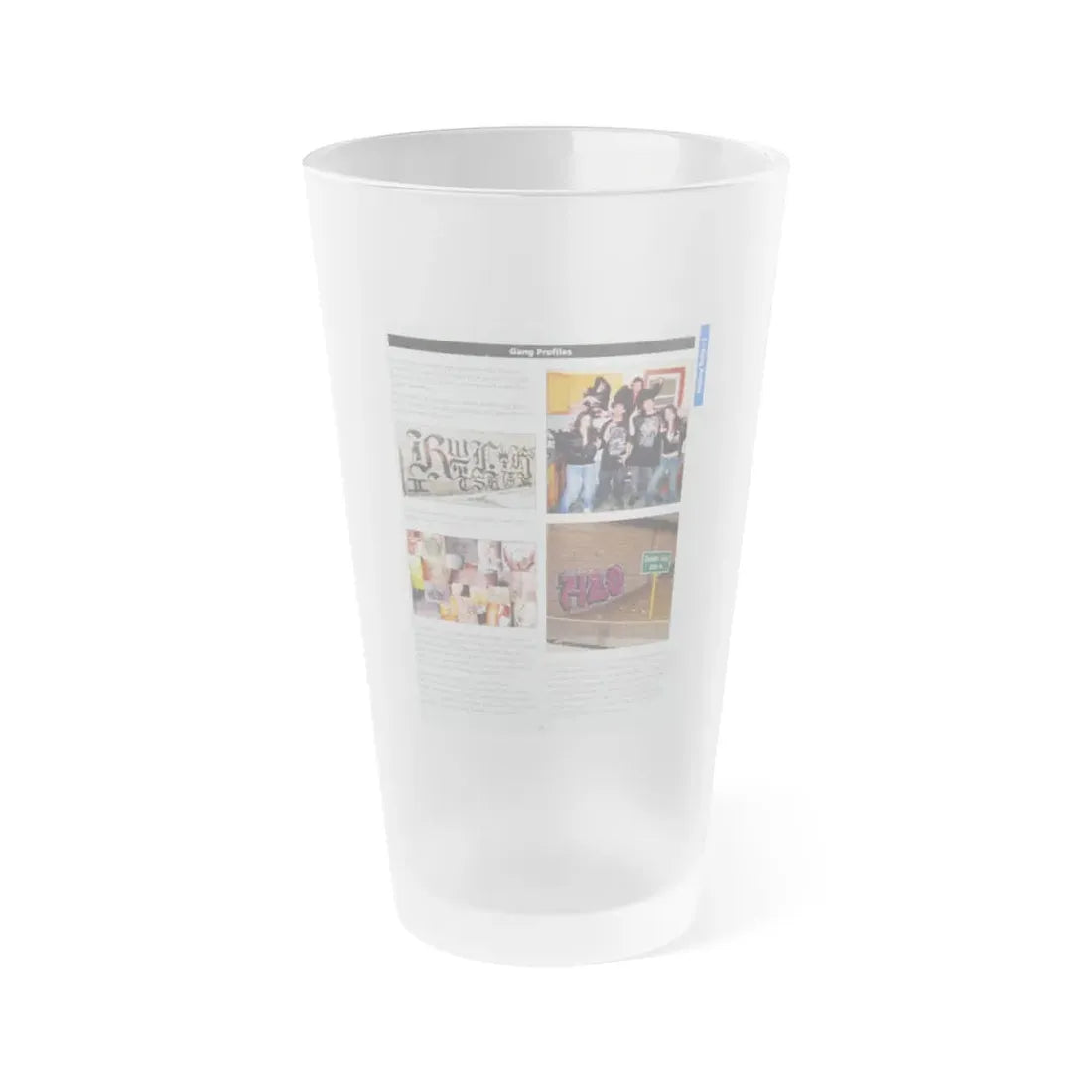 The Chicago Gang Book Page 21 - Frosted Pint Glass 16oz 16oz Frosted - Go Mug Yourself