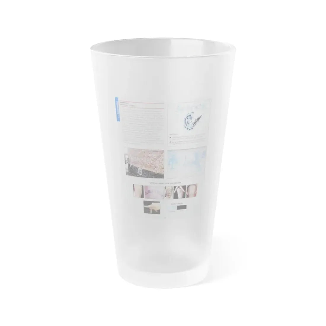 The Chicago Gang Book Page 22 - Ambrose Identifiers - Frosted Pint Glass 16oz - Go Mug Yourself