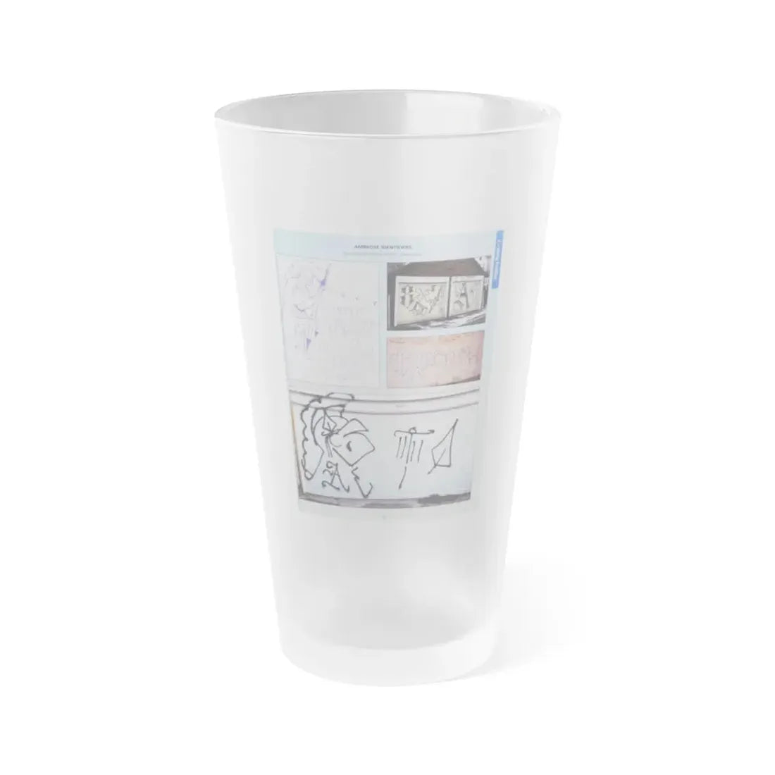 The Chicago Gang Book Page 25 - Ambrose Identifiers - Frosted Pint Glass 16oz 16oz Frosted - Go Mug Yourself
