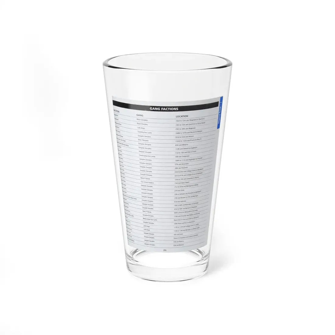 The Chicago Gang Book Page 255 - Sets - Pint Glass 16oz 16oz - Go Mug Yourself