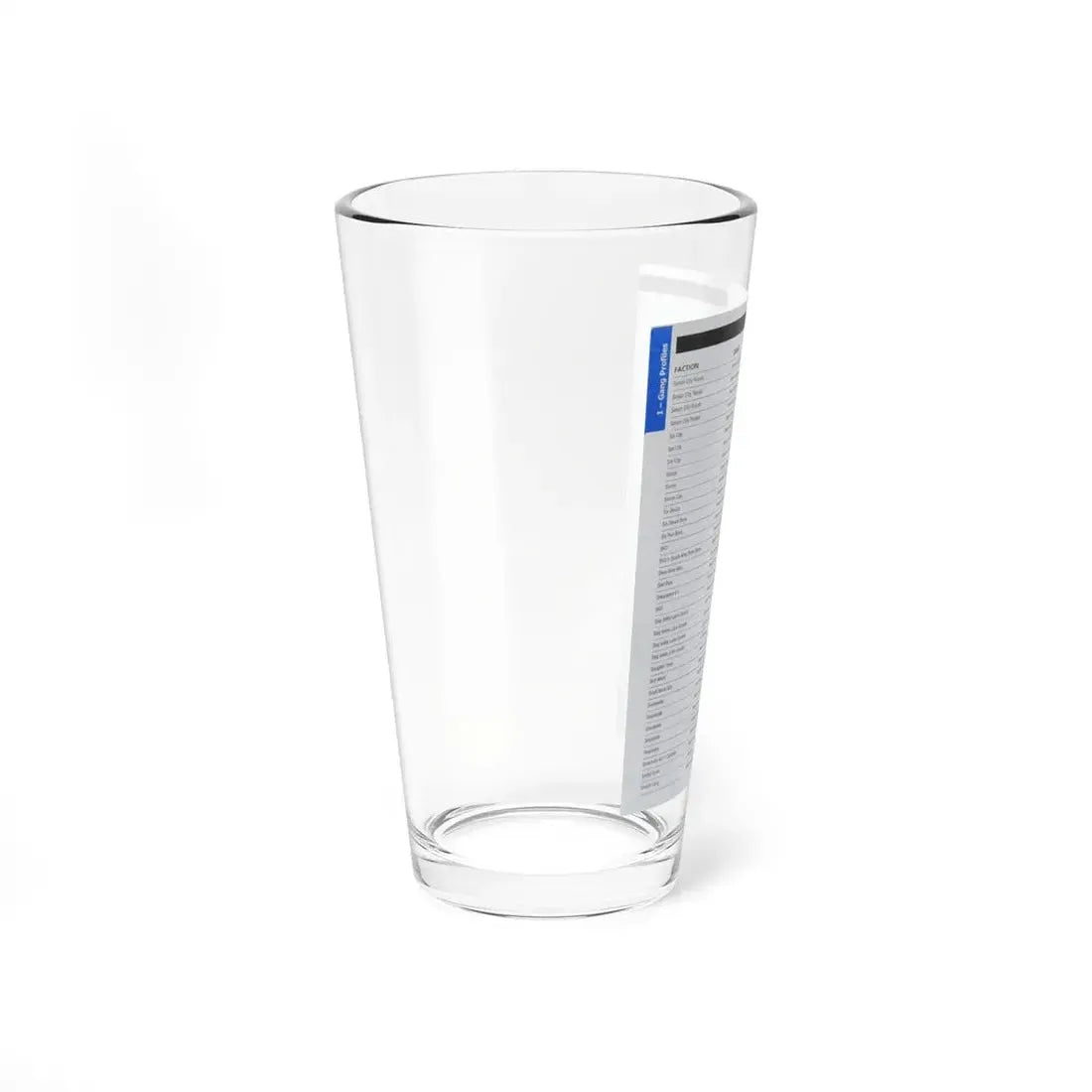 The Chicago Gang Book Page 258 - Sets - Pint Glass 16oz - Go Mug Yourself