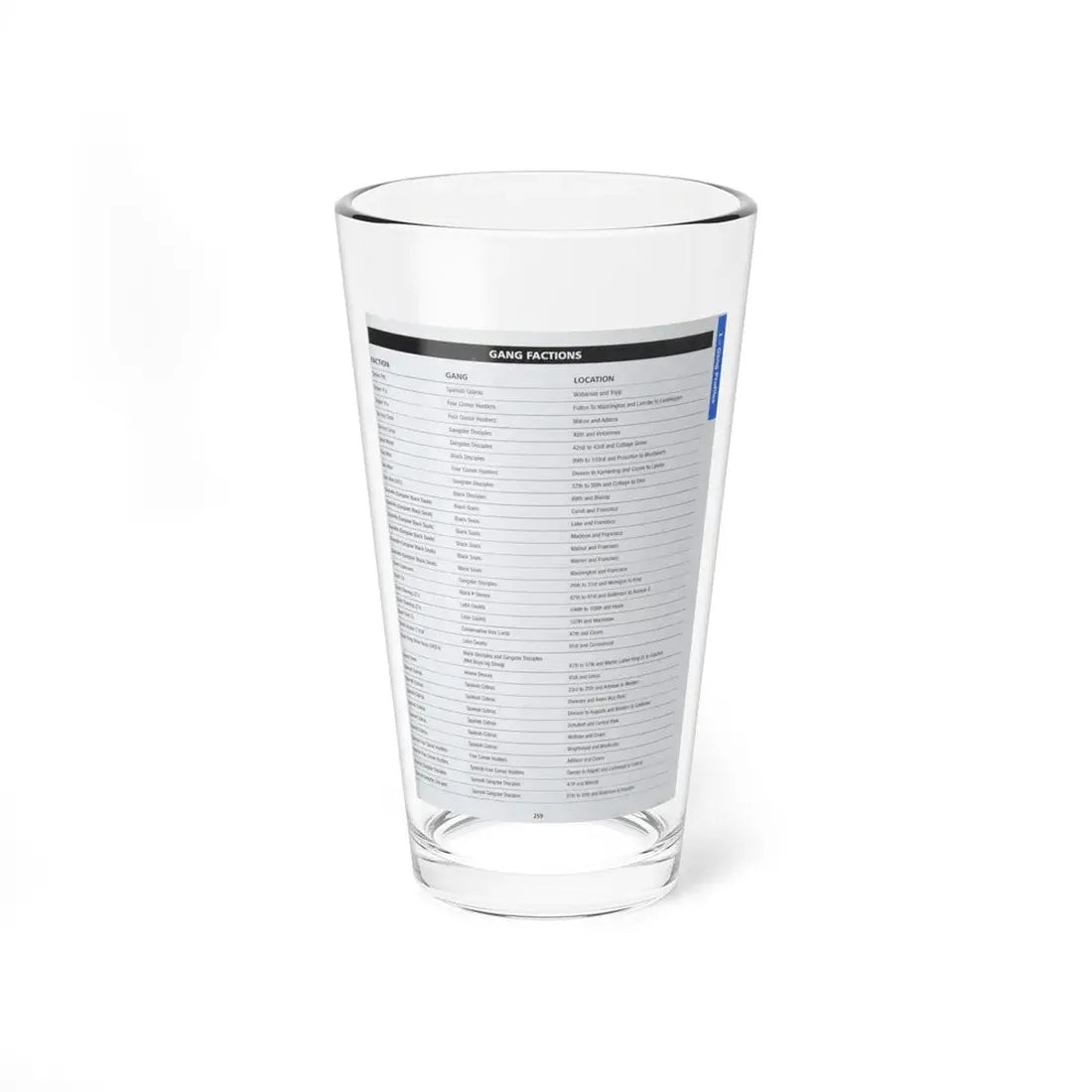 The Chicago Gang Book Page 259 - Sets - Pint Glass 16oz 16oz - Go Mug Yourself