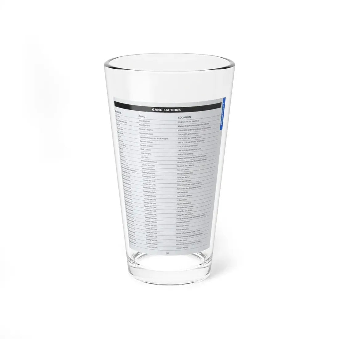 The Chicago Gang Book Page 265 - Sets - Pint Glass 16oz 16oz - Go Mug Yourself