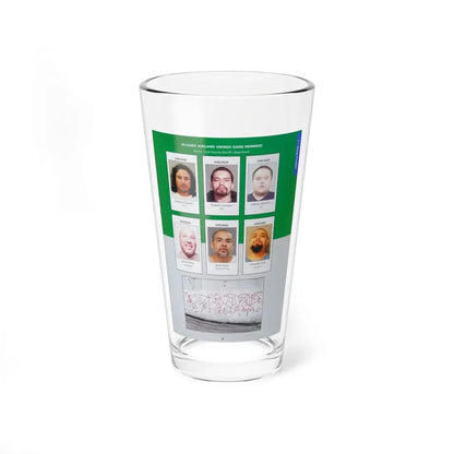 The Chicago Gang Book Page 27 - Ashland Vikings Members (Rafa, 40, Youngblood, Chuy, Big Bunks) - Pint Glass 16oz 16oz - Go Mug Yourself