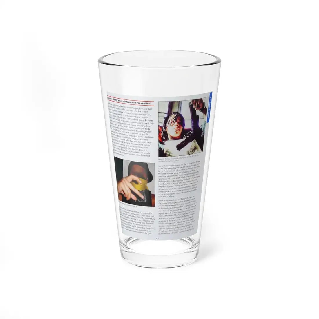 The Chicago Gang Book Page 275 - Pint Glass 16oz 16oz - Go Mug Yourself