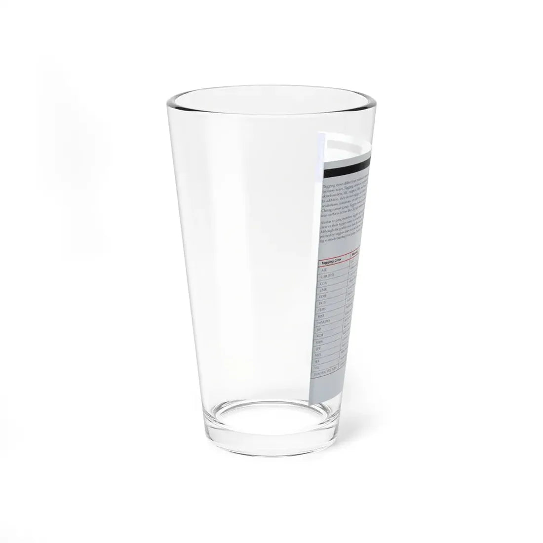 The Chicago Gang Book Page 277 - Pint Glass 16oz - Go Mug Yourself