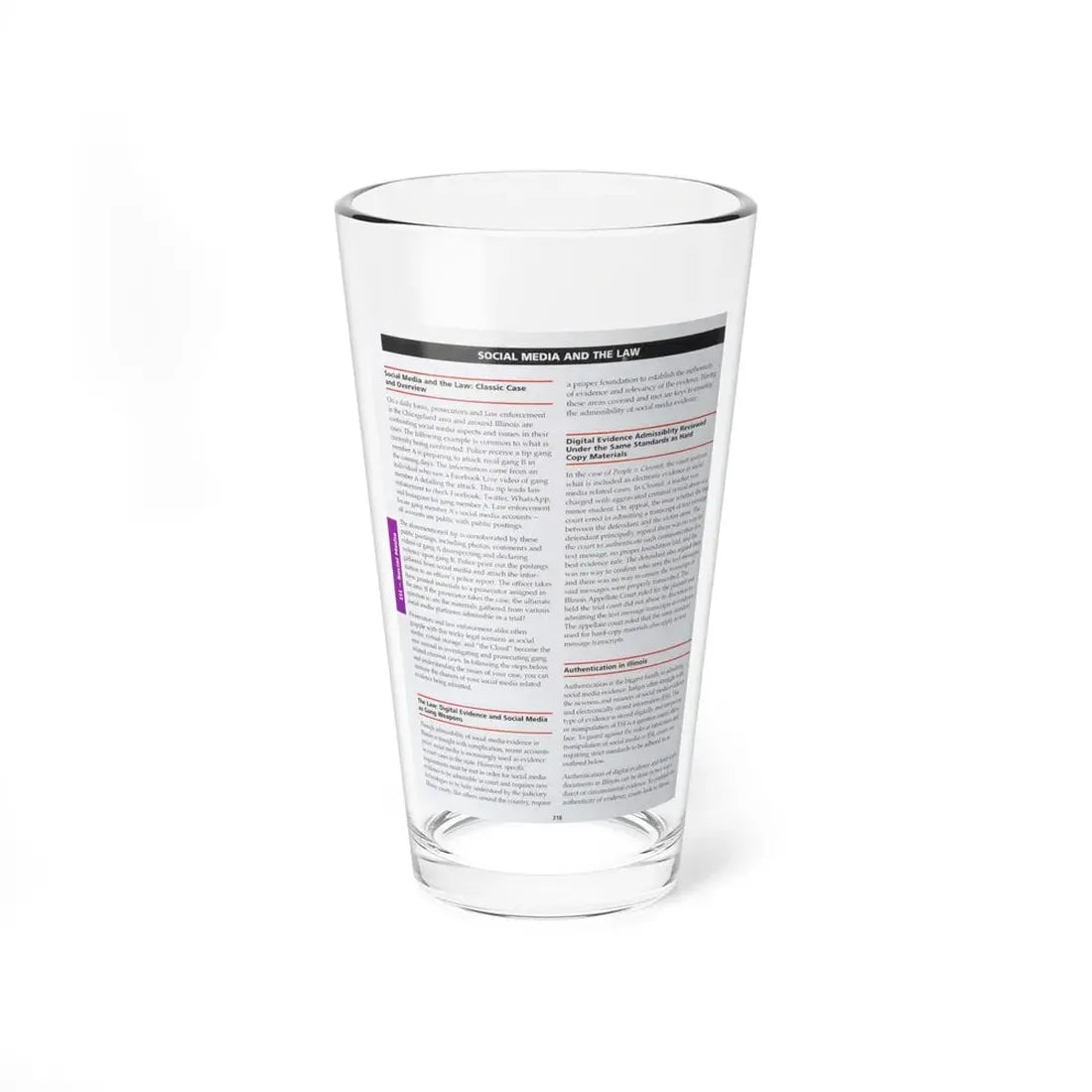 The Chicago Gang Book Page 318 - Pint Glass 16oz 16oz - Go Mug Yourself