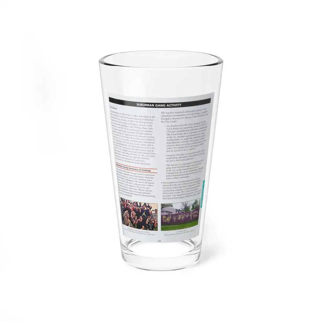 The Chicago Gang Book Page 323 - Pint Glass 16oz 16oz - Go Mug Yourself