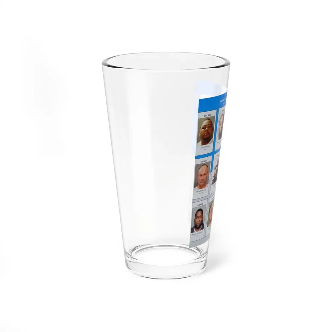 The Chicago Gang Book Page 33 - Black Disciples Members (D-Thang, Hot Dog, White Boy, Lil Reese, Juice, Freckles, Jay Jay) - Pint Glass 16oz - Go Mug Yourself