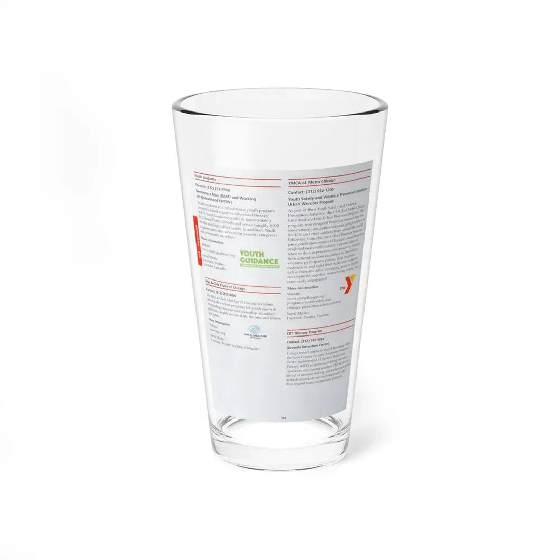 The Chicago Gang Book Page 370 - Pint Glass 16oz 16oz - Go Mug Yourself