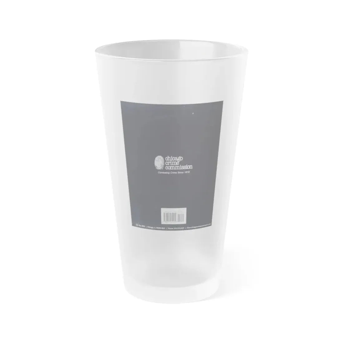 The Chicago Gang Book Page 386 - Back Cover - Frosted Pint Glass 16oz 16oz Frosted - Go Mug Yourself