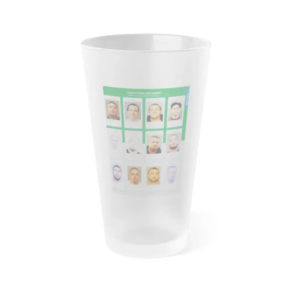 The Chicago Gang Book Page 47 - C-Notes Members - Frosted Pint Glass 16oz 16oz Frosted - Go Mug Yourself