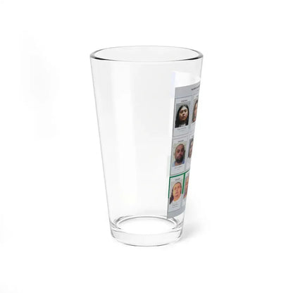 The Chicago Gang Book Page 49 - Insane and Cullerton Deuces Members (Lil Mexico, Juice, Goon, Wizard, One Eyes Nelson, Mousey, Malo, Scarface) - Pint Glass 16oz - Go Mug Yourself