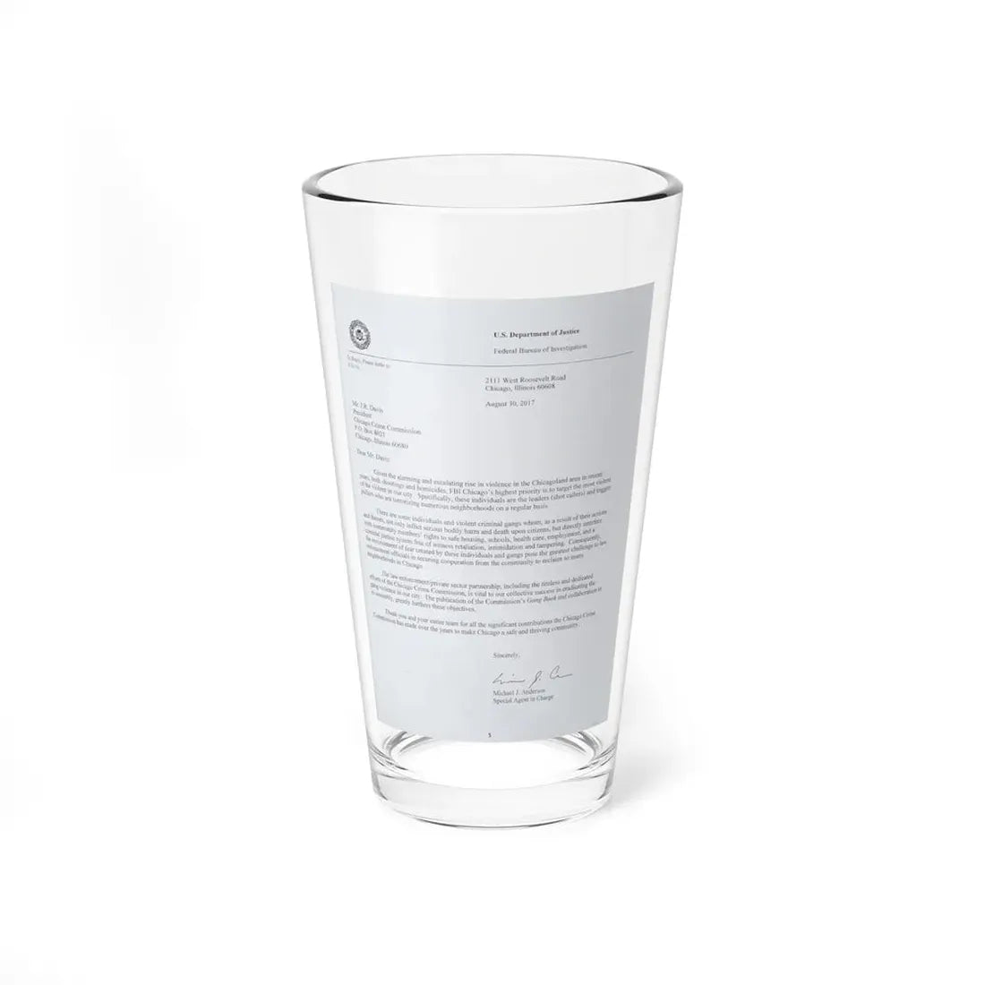 The Chicago Gang Book Page 5 - Pint Glass 16oz 16oz - Go Mug Yourself