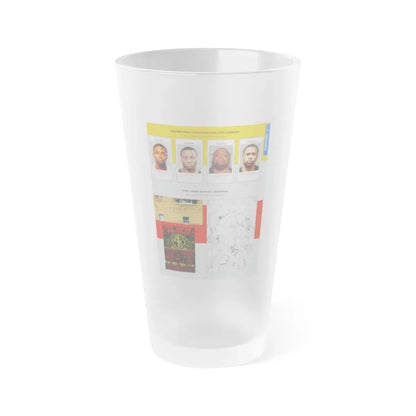 The Chicago Gang Book Page 57 - Four Corner Hustlers Members - Frosted Pint Glass 16oz 16oz Frosted - Go Mug Yourself