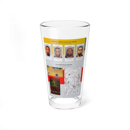 The Chicago Gang Book Page 57 - Four Corner Hustlers Members - Pint Glass 16oz 16oz - Go Mug Yourself