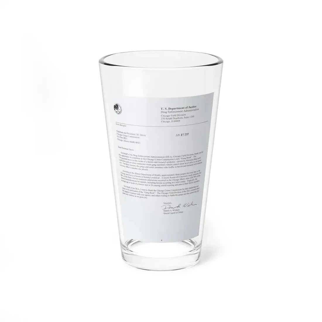 The Chicago Gang Book Page 6 - Pint Glass 16oz 16oz - Go Mug Yourself