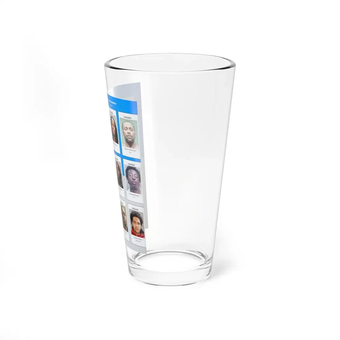 The Chicago Gang Book Page 64 - Gangster Disciples Members (Jug, Bull, Monk) - Pint Glass 16oz - Go Mug Yourself