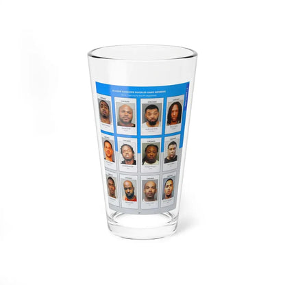 The Chicago Gang Book Page 65 - Gangster Disciples Members (Mike Larry, Woo, Los) - Pint Glass 16oz 16oz - Go Mug Yourself