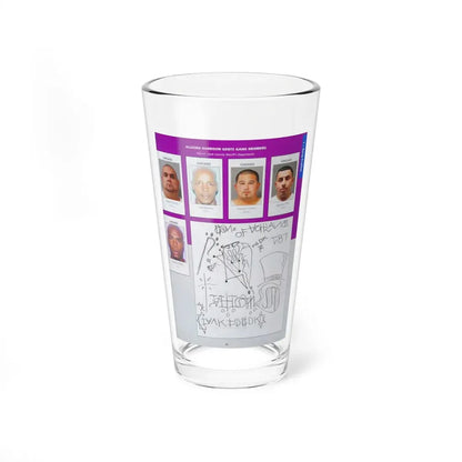 The Chicago Gang Book Page 69 - Harrison Gents Members (Lil Kong, Spook, Sammy, Nachito, Glide) - Pint Glass 16oz 16oz - Go Mug Yourself