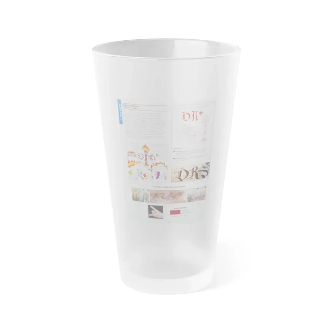 The Chicago Gang Book Page 74 - Insane Dragons Identifiers - Frosted Pint Glass 16oz 16oz Frosted - Go Mug Yourself