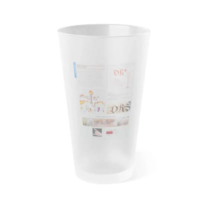 The Chicago Gang Book Page 74 - Insane Dragons Identifiers - Frosted Pint Glass 16oz 16oz Frosted - Go Mug Yourself