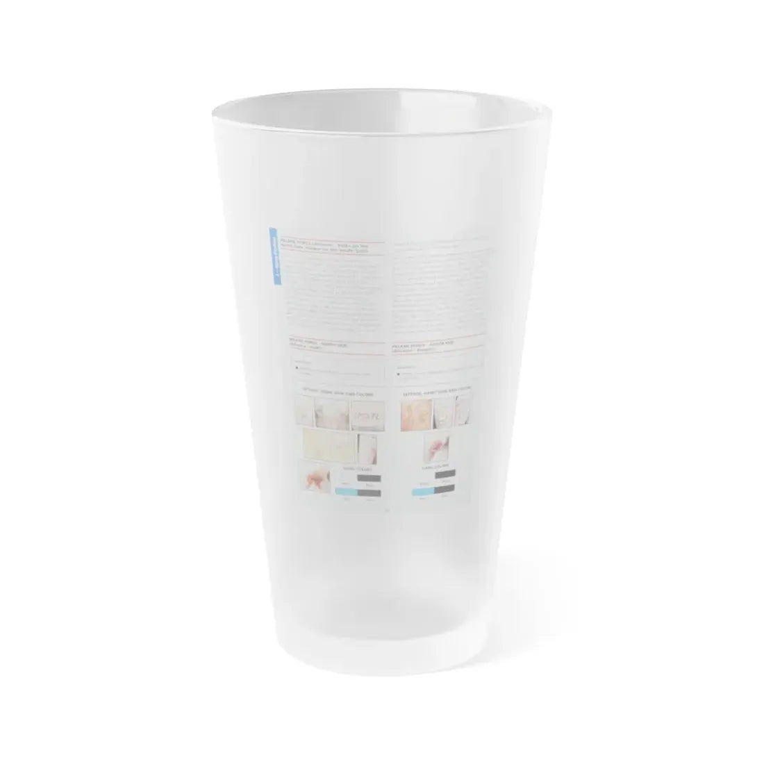The Chicago Gang Book Page 76 - Insane Popes Identifiers - Frosted Pint Glass 16oz 16oz Frosted - Go Mug Yourself