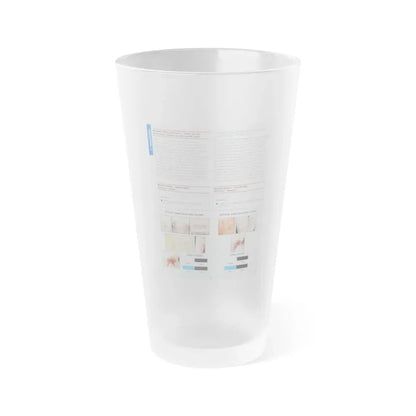 The Chicago Gang Book Page 76 - Insane Popes Identifiers - Frosted Pint Glass 16oz 16oz Frosted - Go Mug Yourself