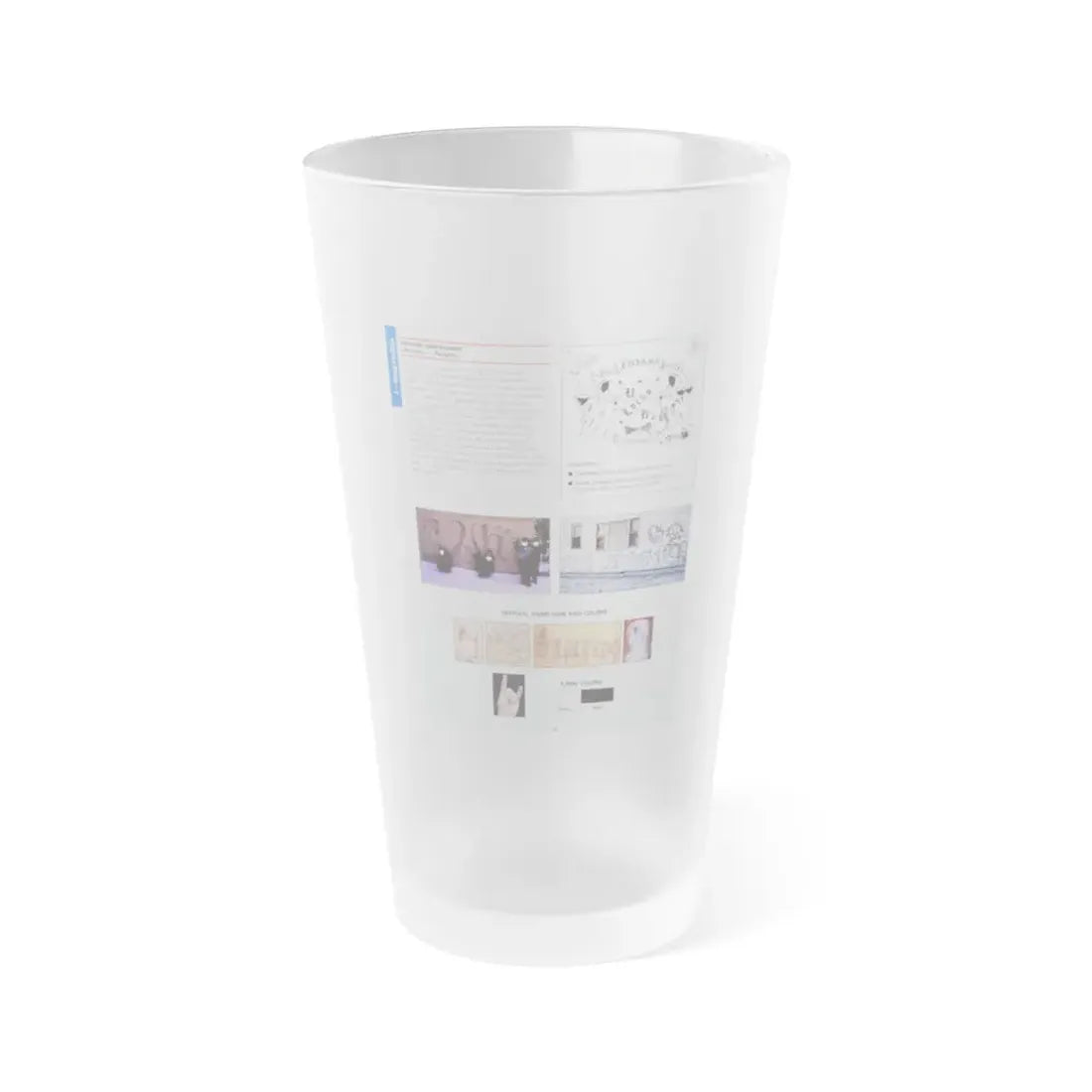 The Chicago Gang Book Page 78 - Insane Unknowns Identifiers - Frosted Pint Glass 16oz 16oz Frosted - Go Mug Yourself