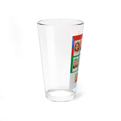 The Chicago Gang Book Page 84 - La Raza Members (Buzz, Bang Bang, Birdman, Shorty G, Echo) - Pint Glass 16oz - Go Mug Yourself