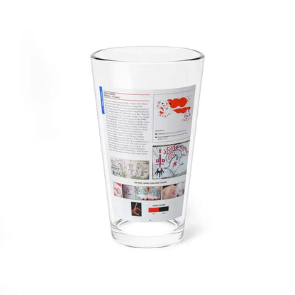 The Chicago Gang Book Page 88 - Latin Counts Identifiers - Pint Glass 16oz - Go Mug Yourself