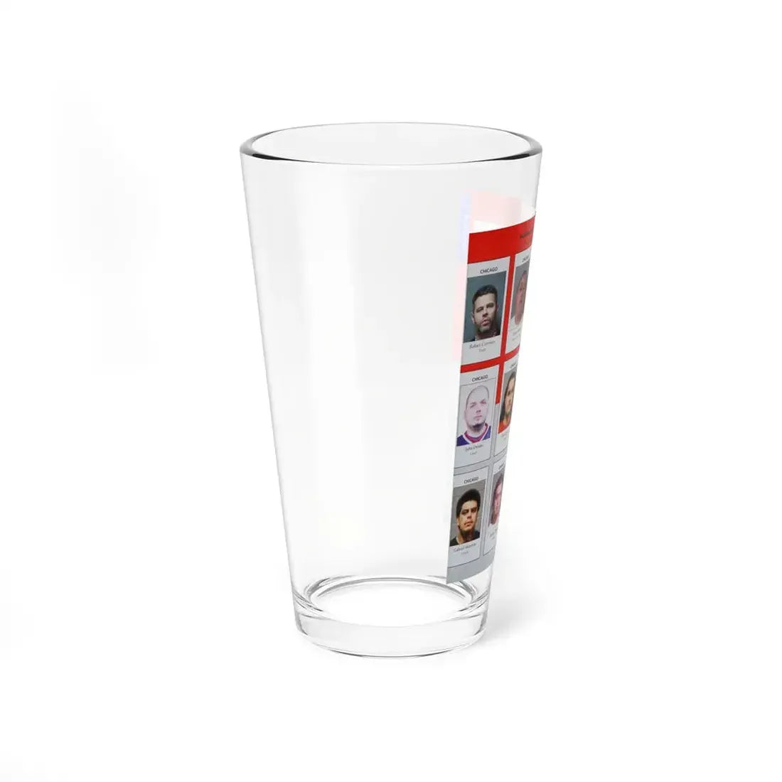 The Chicago Gang Book Page 89 - Latin Counts Members (Turtle, Mouse, Myrtle, Rabbit, Casper, Capone, Red Dog, Shyster, Demon, Deadeye, Big Nose) - Pint Glass 16oz - Go Mug Yourself