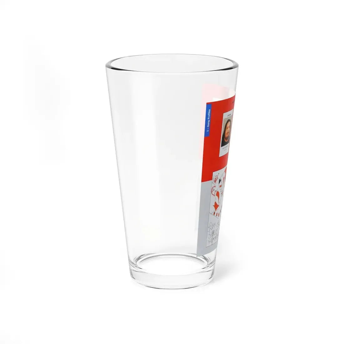 The Chicago Gang Book Page 90 - Latin Counts Members (Bam Bam, Ruthless, Rat) - Pint Glass 16oz - Go Mug Yourself