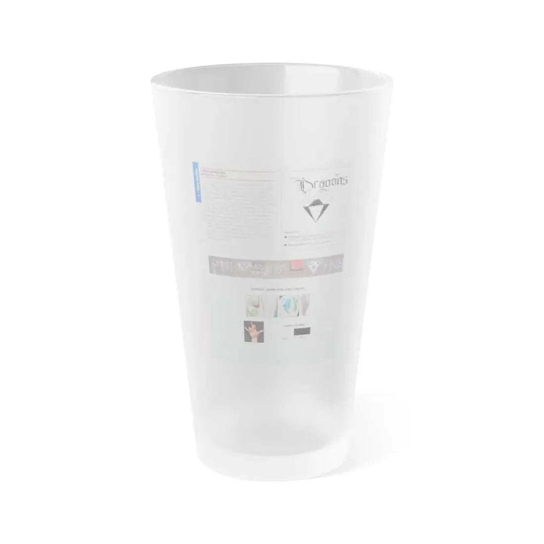 The Chicago Gang Book Page 92 - Latin Dragons Identifiers - Frosted Pint Glass 16oz 16oz Frosted - Go Mug Yourself