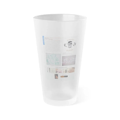 The Chicago Gang Book Page 96 - Latin Jivers Identifiers - Frosted Pint Glass 16oz 16oz Frosted - Go Mug Yourself