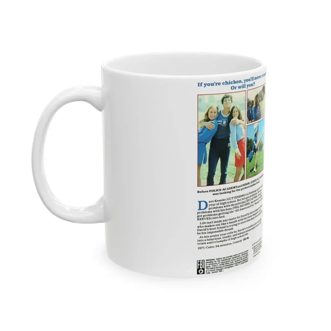 THE CHICKEN CHRONICLES (VHS COVER) - White Coffee Mug - Go Mug Yourself