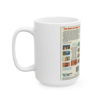 THE CHILDRENS HEROES OF THE BIBLE THE STORY OF JESUS PART 1 (VHS COVER) - White Coffee Mug - Go Mug Yourself