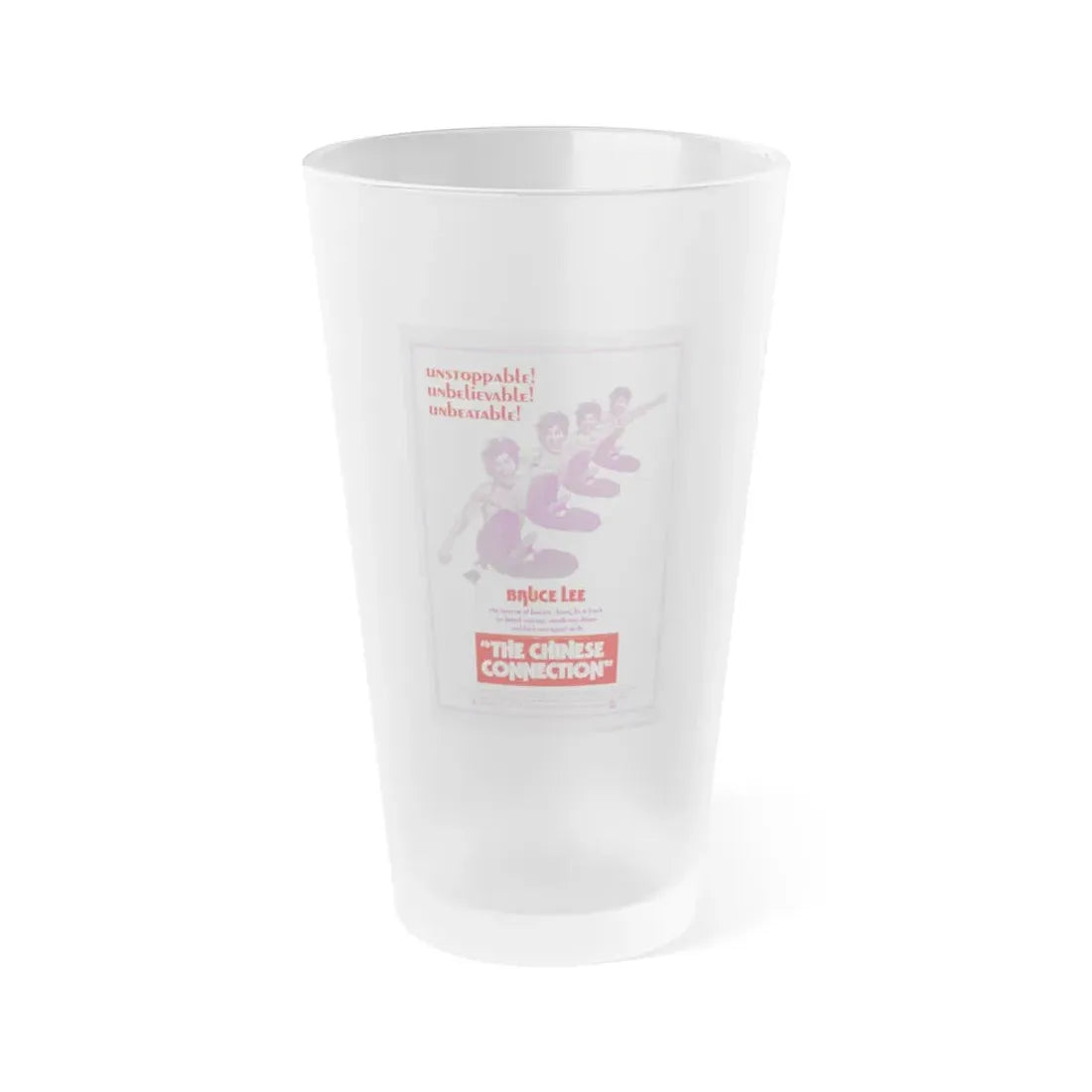 THE CHINESE CONNECTION 1972 Movie Poster - Frosted Pint Glass 16oz 16oz Frosted - Go Mug Yourself