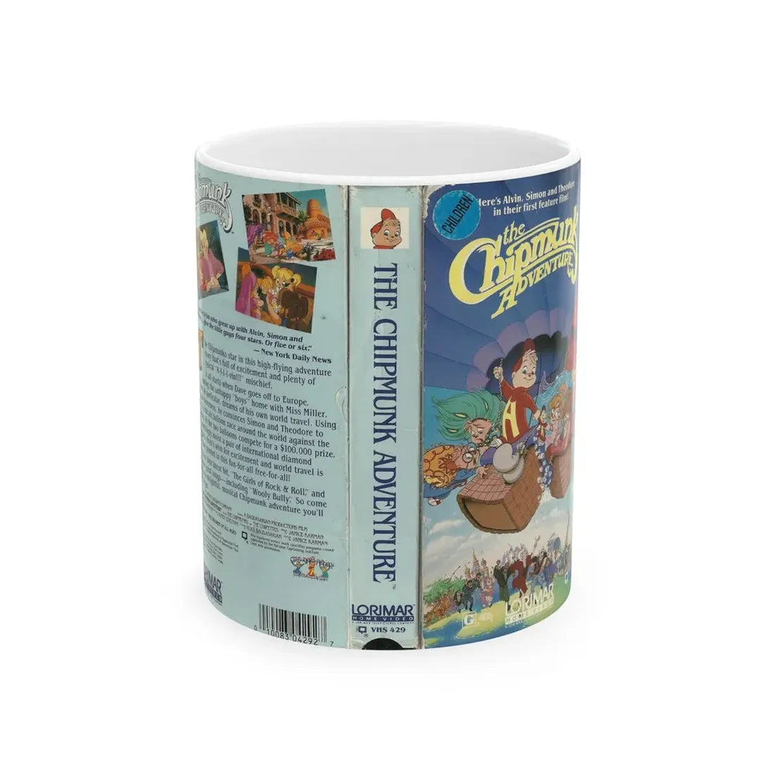 THE CHIPMUNK ADVENTURE (VHS COVER) - White Coffee Mug 11oz - Go Mug Yourself