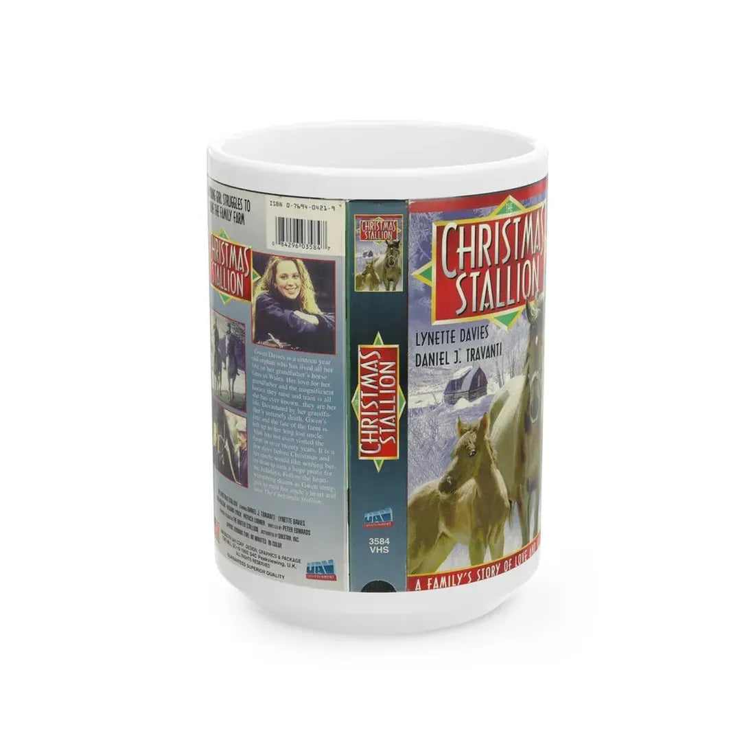 THE CHRISTMAS STALLION (VHS COVER) - White Coffee Mug 15oz - Go Mug Yourself