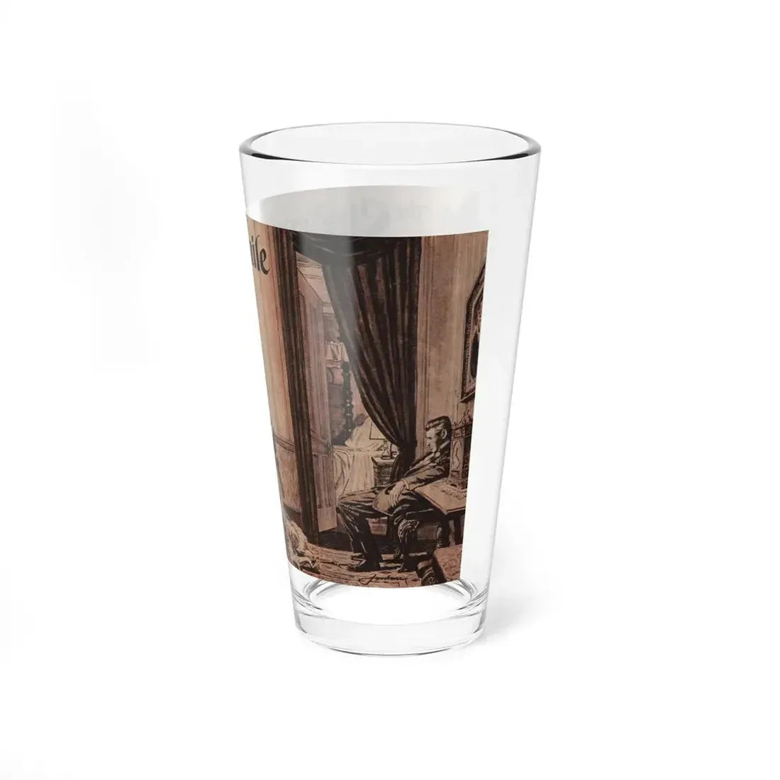 The Cinderella Smile, Bluebook Magazine, March 1956 (Magazine Illustration) Pint Glass 16oz - Go Mug Yourself