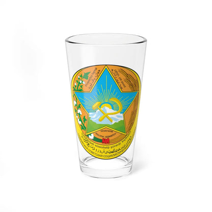 The coat of arms of the Tajik SSR 04.1929-24.02.1931 (Tajikistan) (Coat of Arms) Pint Glass 16oz 16oz - Go Mug Yourself