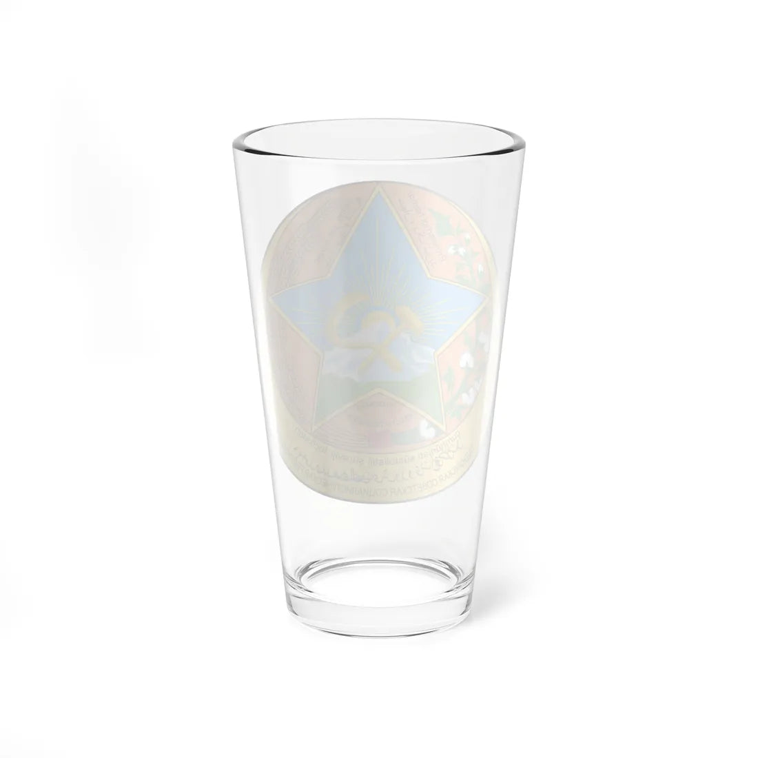 The coat of arms of the Tajik SSR 04.1929-24.02.1931 (Tajikistan) (Coat of Arms) Pint Glass 16oz - Go Mug Yourself