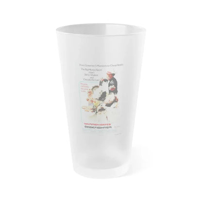 THE COCKFIGHTER 1974 Movie Poster - Frosted Pint Glass 16oz Default Title - Go Mug Yourself