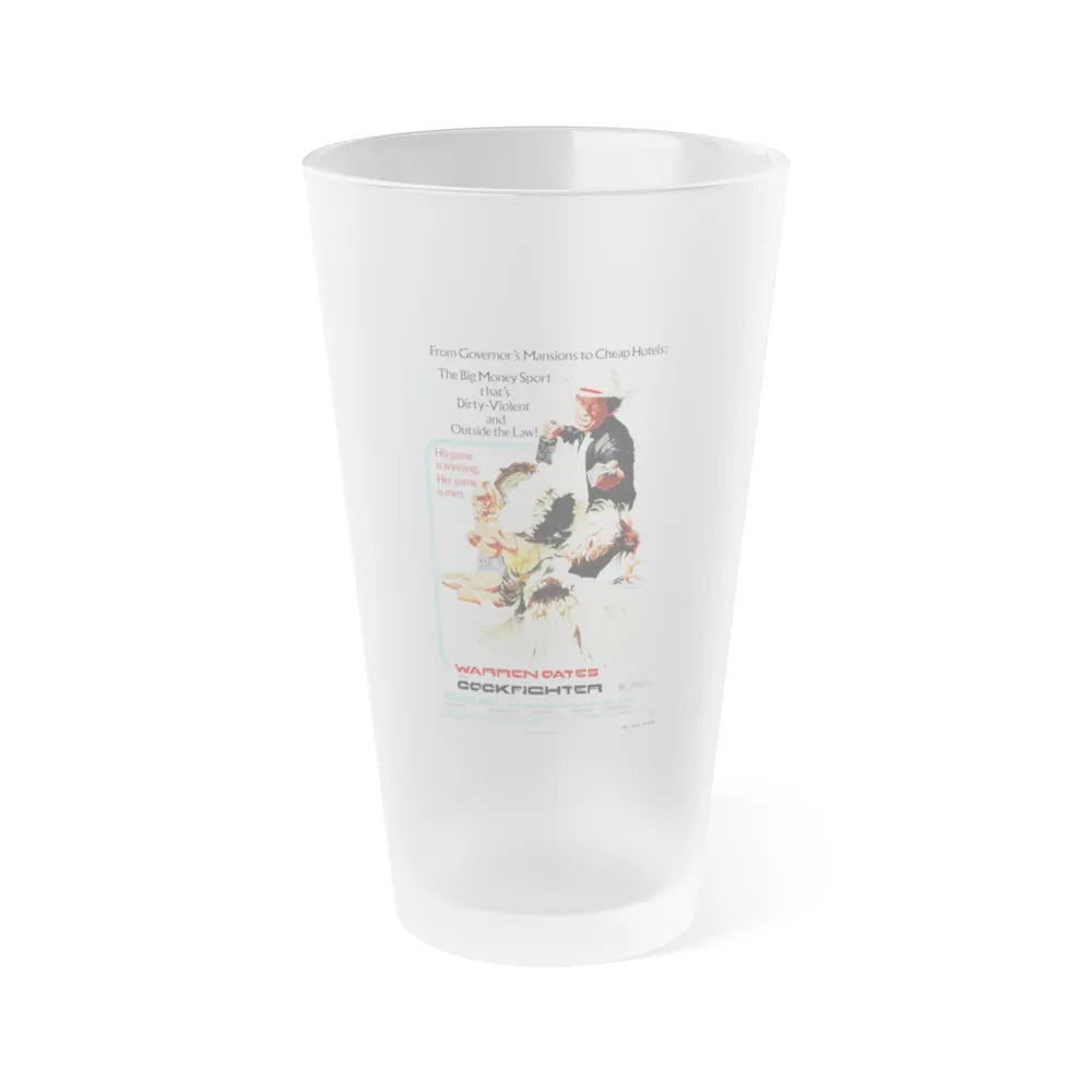 THE COCKFIGHTER 1974 Movie Poster - Frosted Pint Glass 16oz-Go Mug Yourself