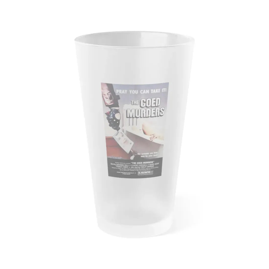 THE COED MURDERS 1974 Movie Poster - Frosted Pint Glass 16oz 16oz Frosted - Go Mug Yourself